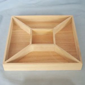 VERSATILIDAD Bandeja de servicio de madera de acacia redonda personalizable para cocina Hogar u Hotel Vajilla de estilo clásico para fiesta o comida - Product Image 5