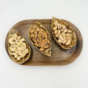 Elegante Tazón Decorativo con Diseño de Hojas, Tazón Decorativo de Aluminio para Comedor, Hogar, Cocina, Bodas, Fiestas, Servicio y Restaurantes - Product Image 1