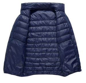 Chaqueta de invierno con cuello levantado para hombre, superventas, ligera Parka frontal con cremallera, abrigo informal cálido a la moda, talla M a 5XL - Product Image 3