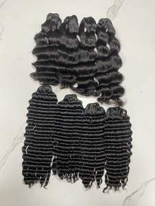 Extensiones de cabello humano sin procesar 100% de alta calidad Tejido de cabello virgen de grado ondulado profundo para mujeres negras - Product Image 4