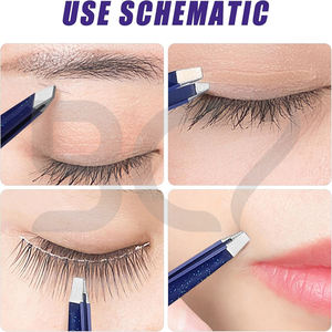 Pinzas para cejas con punta inclinada y puntiaguda de calidad Highland de Color de doble forma, uso en salón para cuidado Personal, pinzas para cejas - Product Image 5