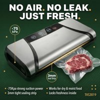 Voedsel Vacuümsealmachine 75Kpa 32cm Sluitlengte Bediening met één knop Ingebouwde snijder Droog Nat Vlees Sous Vide 110V 220V