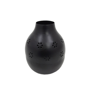 Vaisselle au design unique Vase à fleurs en métal décoratif en fer Finition noire pour la décoration de la maison et du mariage Vases en métal - Product Image 1