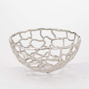 ชามอลูมิเนียมสีเงินสำหรับเสิร์ฟเครื่องใช้บนโต๊ะอาหารชามเสิร์ฟขนมสำหรับตกแต่งบ้านอุปกรณ์เสริมดีไซน์ล่าสุด - Product Image 6