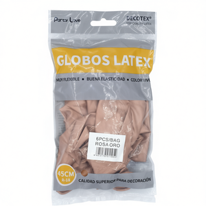 Ballons en latex Party Love 45 cm Or rose 6 pièces Sac de décoration - Product Image 2