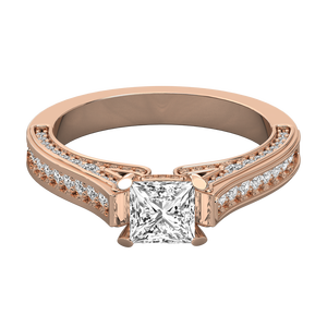 Bague pour femme en diamant solitaire de laboratoire 14 carats - Product Image 6