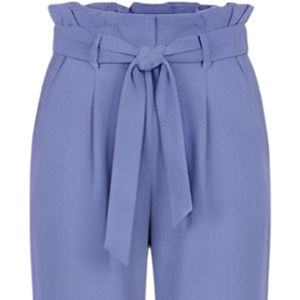 Pantalones de Trabajo Casuales de Negocios para Mujer, Cierre con Cordón, Secado Rápido, Transpirables, de Lona, Cintura Media, Frente Plano, Lisos, 100% Algodón - Product Image 2