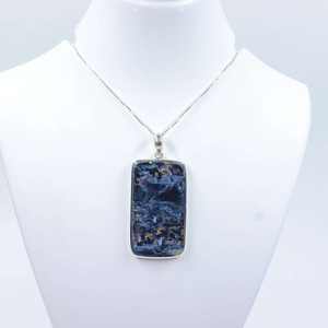 Pièce de collection Pietersite collier en argent Sterling pendentif Pietersite naturel avec chaîne en argent pendentif fait main cadeau pour elle - Product Image 3