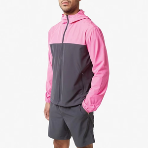 Wind Breaker Sets Windproof Men Polyester Nylon Windbreaker Short Tracksuit Zipper Jackets and Shorts Two Piece Set - Product Image 1