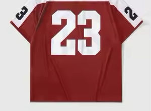 Custom Vintage Rhinestone Boxy T Shirt American Youth Striped Football <b>Jersey</b> Football Club <b>Sports</b> <b>Jersey</b> With Rhinestones - Product Image 2