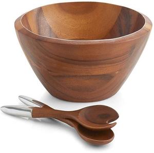 Bol en bois dans un nouveau style bol de service en bois bol à salade dans le prix de gros ensemble de 3 par le fabricant indien - Product Image 1