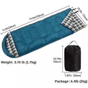 Saco de dormir individual a prueba de frío de la mejor calidad para acampar al aire libre ligero personalizado capucha Rectangular saco de dormir de Bangladesh - Product Image 2