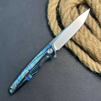 Couteau de poche BoChen de haute qualité en acier S35VN avec revêtement en poudre, couteau pliant d'extérieur avec manche en alliage de titane TC4, couteau de chasse