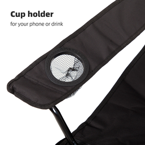 Ghế xếp dã ngoại HOMFUL, ghế bãi biển bằng kim loại, ghế cắm trại có giá để cốc - Product Image 3