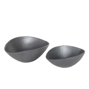 Ensemble de 2 bols à dattes en métal gris au design unique, meilleur design de bol à fruits pour les fêtes, service de chocolat, service de fruits - Product Image 1