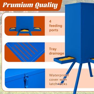 Jh-mech thời tiết nhiệm vụ nặng nề máng dual-<span class=keywords><strong>auger</strong></span> Hươu hệ thống cho ăn Skid khung thép trọng lực Hươu trung chuyển - Product Image 3