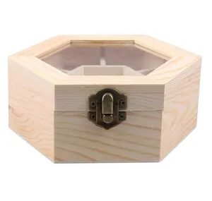 Business Gift Jewelry Box Feito com forma hexagonal de madeira qualidade superior procurando melhores itens presente top vendendo