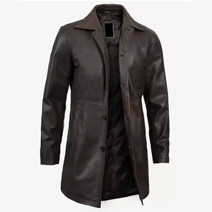 Manteaux en cuir vintage pour hommes de qualité supérieure, faible MOQ, prix de gros, manteaux en cuir vintage de luxe - Product Image 4