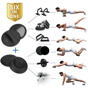 Maniglie rotanti antiscivolo push up Elite con cuscinetti per i piedi e tappetino per sport da palestra a casa - Product Image 1