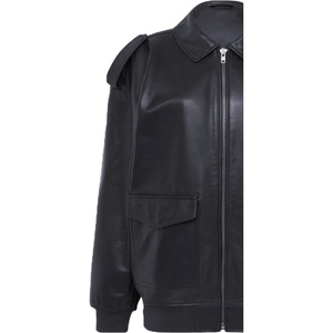 Blouson de moto en cuir imprimé en peau de mouton pour femmes, de haute qualité, prix bas, vente en gros - Product Image 5