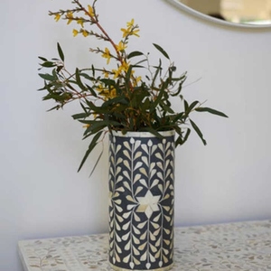 Nghệ nhân xương Inlay bình hoa truyền thống thủ công bình cho trang trí nội thất tổ chức sự kiện phong cách và tặng quà giải pháp Bảng trang trí nội thất cổng - Product Image 5