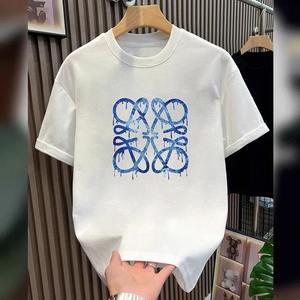 Venta caliente 2025 nuevas camisetas de algodón de marca de lujo para hombres y mujeres de manga corta de alta calidad Tops ropa informal de moda - Product Image 1