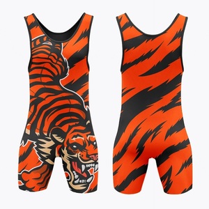 Wholesale Latest Custom Logo Sublimation Sportswear <b>Weightlifting</b> Adult Youth <b>Singlet</b> Suit Wrestling for Men - Product Image 4
