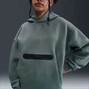 Sudadera con Capucha Premium Unisex de Algodón Grueso con Cierre, Bordada, Holgada, de Forro Polar Cálido para Otoño, Ropa Urbana Diaria OEM - Product Image 2