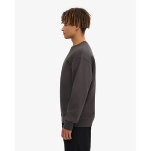 Sweat-shirt à col rond pour homme, style vintage, teinture blanchissante, épais et chaud, streetwear hip-hop américain, sweat-shirt à enfiler - Product Image 4