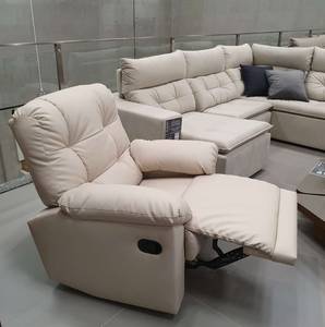 Sillón Reclinable Eléctrico Moderno para Adultos Mayores, Reclinación Total, Cuero, Masaje, Calefacción, Reposapiés Extendido, Control Remoto Inalámbrico - Product Image 4