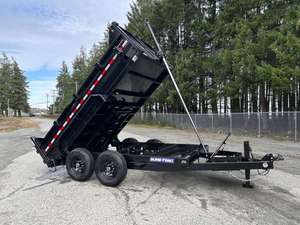 2025 Heavy Duty Hydraulic Dump <b>Farm</b> <b>Trailer</b> 7x12 Tilt Bed Utility Hauler for Manure Soil and Bulk Material - Product Image 1