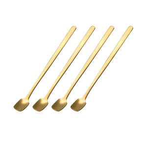 Cuillère à remuer en laiton accessoires de barre personnalisé or poli et Logo cuillères de barre de haute qualité manche Long - Product Image 1