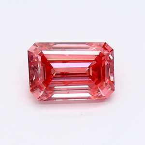 Diamant de laboratoire taillé en émeraude rose vif fantaisie 1.19 ct pour bague de fiançailles ou fabrication de bijoux bijoux en diamant - Product Image 3