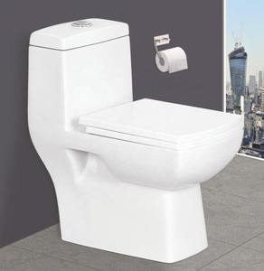 สุขภัณฑ์เซรามิกพอร์ซเลนรูปทรงสี่เหลี่ยมสำหรับห้องน้ำกระทะนั่งยองเซรามิกแบบทันสมัย - Product Image 3