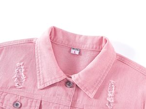 <b>Top</b> Selling Women Denim Jacket Light Wash Patch Sleeve Jean <b>Coat</b> Casual Fall Fashion Outerwear Denim Jacket - Product Image 4