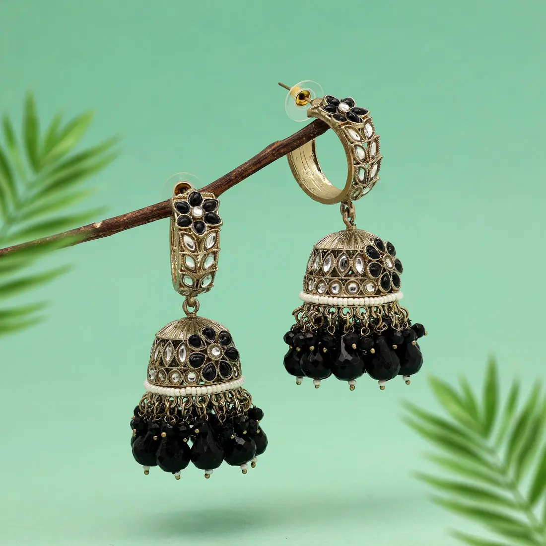 Neueste Designer indische Großhandel Schmuck von jhumka Kundan Ohrringe neue Kollektionen für damen stilvolle Ohrringe Kollektion 2024