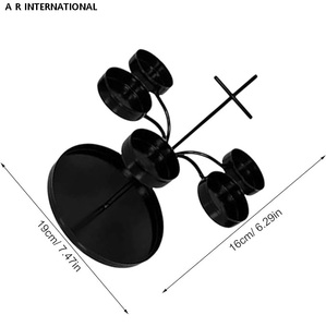 Candelabro de Hierro de 5 Brazos Más Vendido, Soporte Decorativo de Alambre de Hierro para Regalos de Cumpleaños, San Valentín, Navidad y Otros - Product Image 6