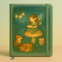 LABON Cahier d'elfe de la forêt Journal de style conte de fées Journal esthétique magique des bois pour filles Écriture fantastique et pleine conscience