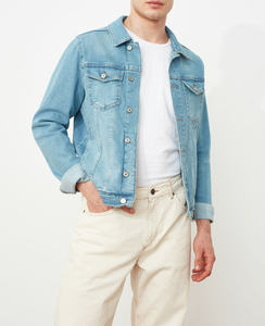 Chaqueta Vaquera Vintage Lavada para Hombre, Diseño Elegante con Cuello Camisero, Precio Bajo, Talla 2XL, Chaqueta Vaquera para Hombre, Chaqueta Elegante - Product Image 1