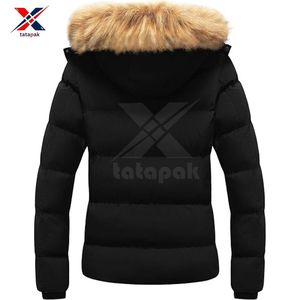 Veste parka longue en cuir véritable de haute qualité pour homme, imperméable, en toile, style canadien, col à capuche, fermeture éclair chaude - Product Image 6