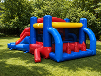 Aire de jeux gonflable professionnelle 5,3 x 2,5 x 2,15h m – Château gonflable en PVC – Utilisation professionnelle en extérieur/intérieur – Conforme aux normes européennes