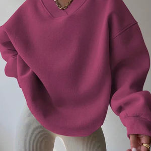 Venta al por mayor por encargo de cuello redondo Jersey de las mujeres sudadera sin capucha personalizada sudadera de las mujeres - Product Image 1
