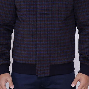 Chaqueta con Botones Personalizable del Fabricante Directo, Cuello de Piel Azul, Manga Larga, Estilo Urbano de Invierno, Ropa para la Nieve, Alta Calidad ODM, Azul Gris - Product Image 3