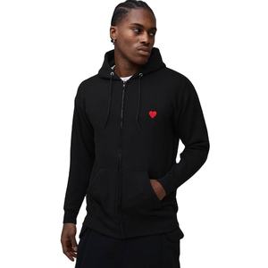 Sweat à capuche personnalisé brodé 350/400/450 GSM 100% coton biologique coupe-vent écologique polaire lourd hiver homme - Product Image 1