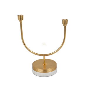 Metal Luxury Design Home Decorative <b>Candle</b> Jars and Holder Gold Color Top With White Color Frame <b>Set</b> of 3 Candelabra Supplies - Product Image 5