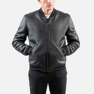 Wholesale Supplier Customized <b>Sheepskin</b> Leather <b>jacket</b> for men Affordable Price Winter Wear Warm Leather <b>jacket</b> for men - Product Image 1