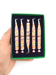 Pince à épiler à pointe en fibre de marque privée 45 90 degrés en forme de L pince à épiler extension de cils volume pince à épiler - Product Image 2