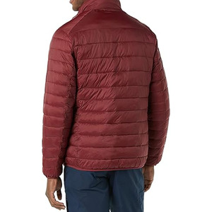 Veste matelassée en coton personnalisée pour homme, col montant, logo frontal, en toile, chaude, pour l'hiver, grandes tailles - Product Image 2
