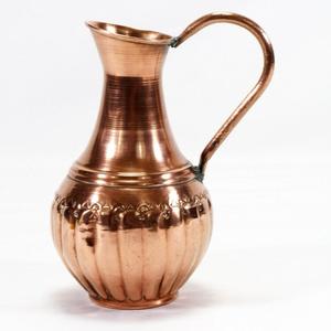 Jarra de agua de cobre para agua potable y almacenamiento, jarras de alta calidad hechas a mano de La India por World Craft IMPEX - Product Image 4