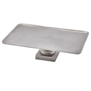 Bandeja de Metal Rectangular de lujo de estilo más nuevo personalizada bandeja de servicio acabada de níquel de aluminio fundido hecha a mano - Product Image 1